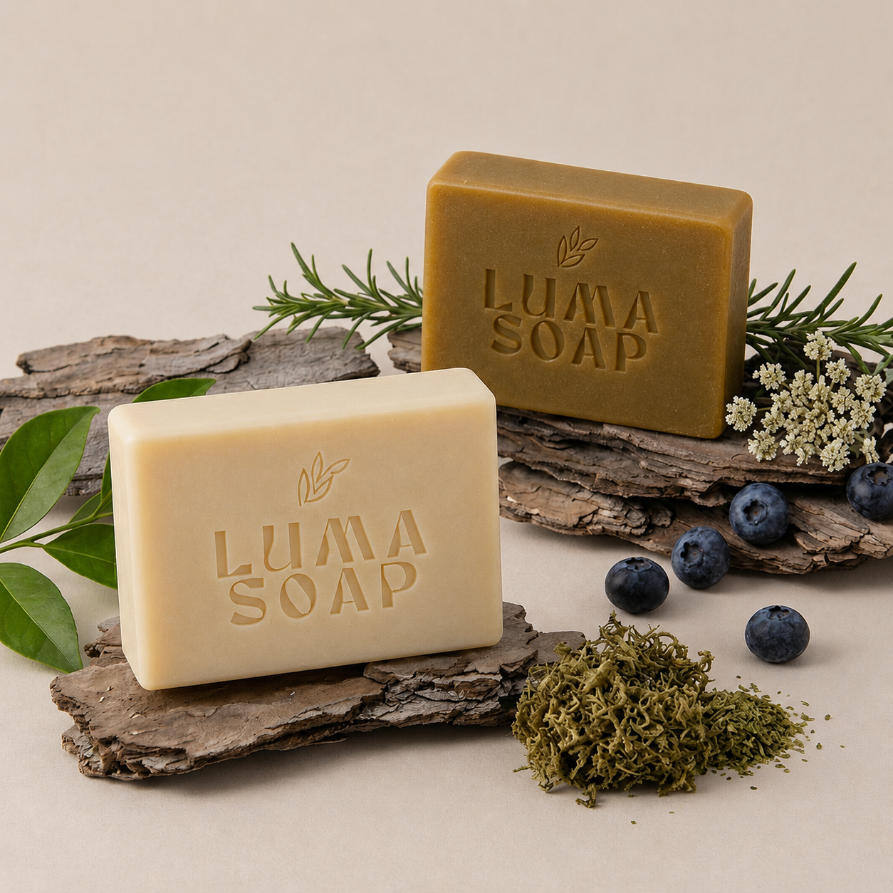 Luma Kojic & Glow Soap & Goat Milk & Rice Radiance Soap Bundle