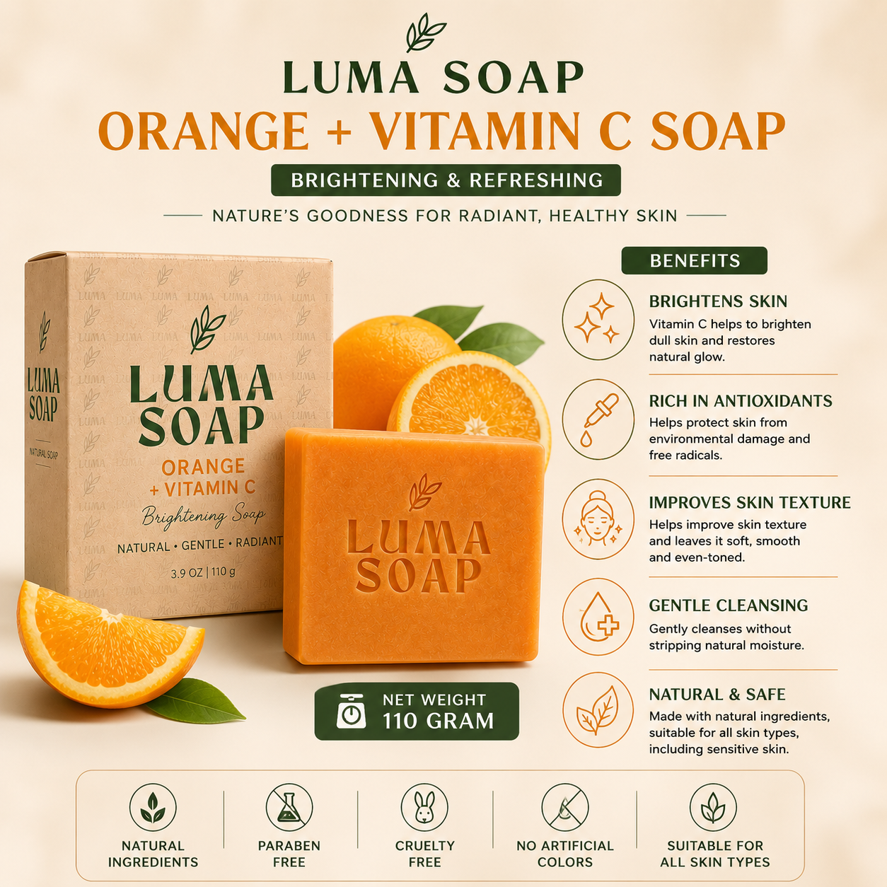 LUMA ORANGE + VITAMIN C SOAP