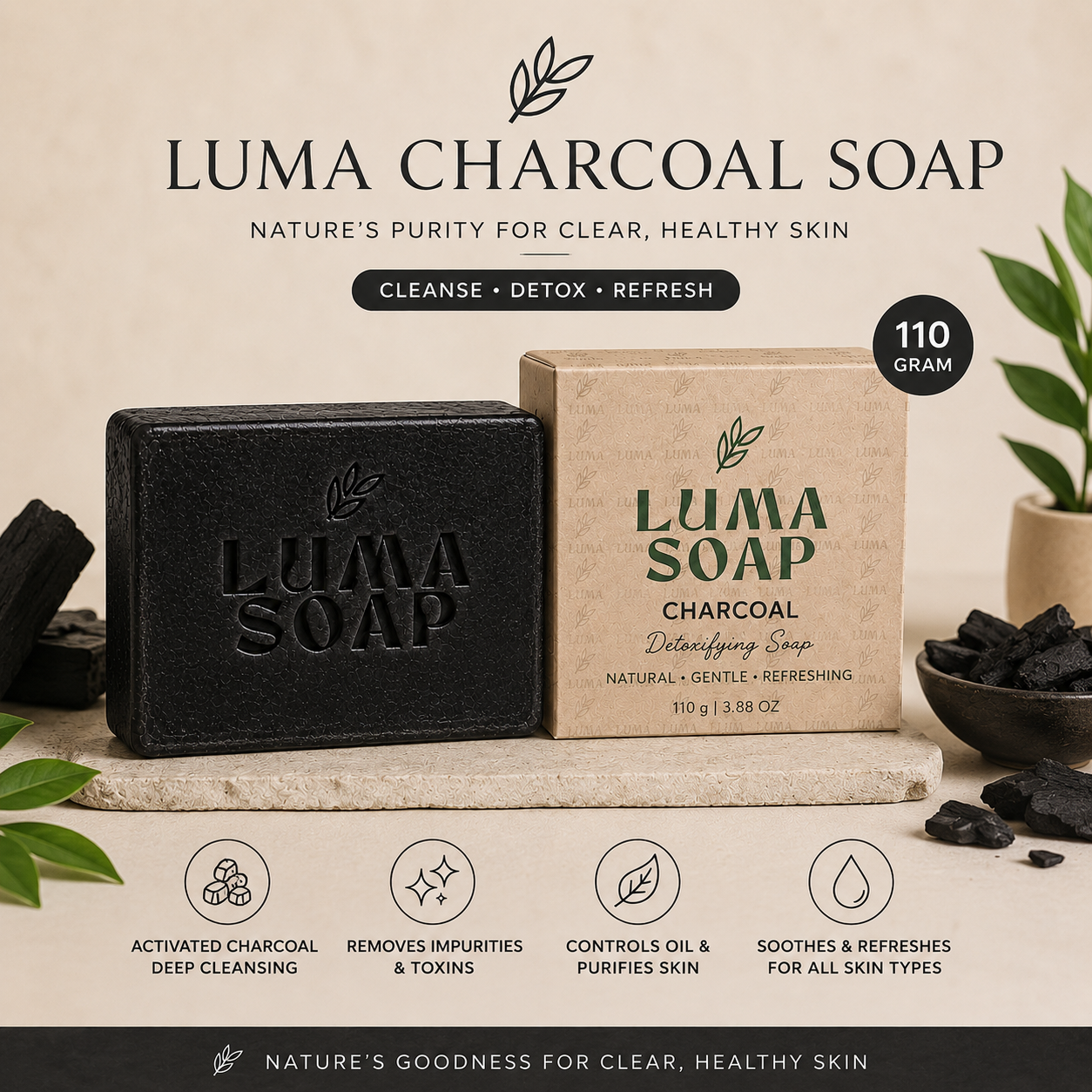 Luma Charcoal Soap