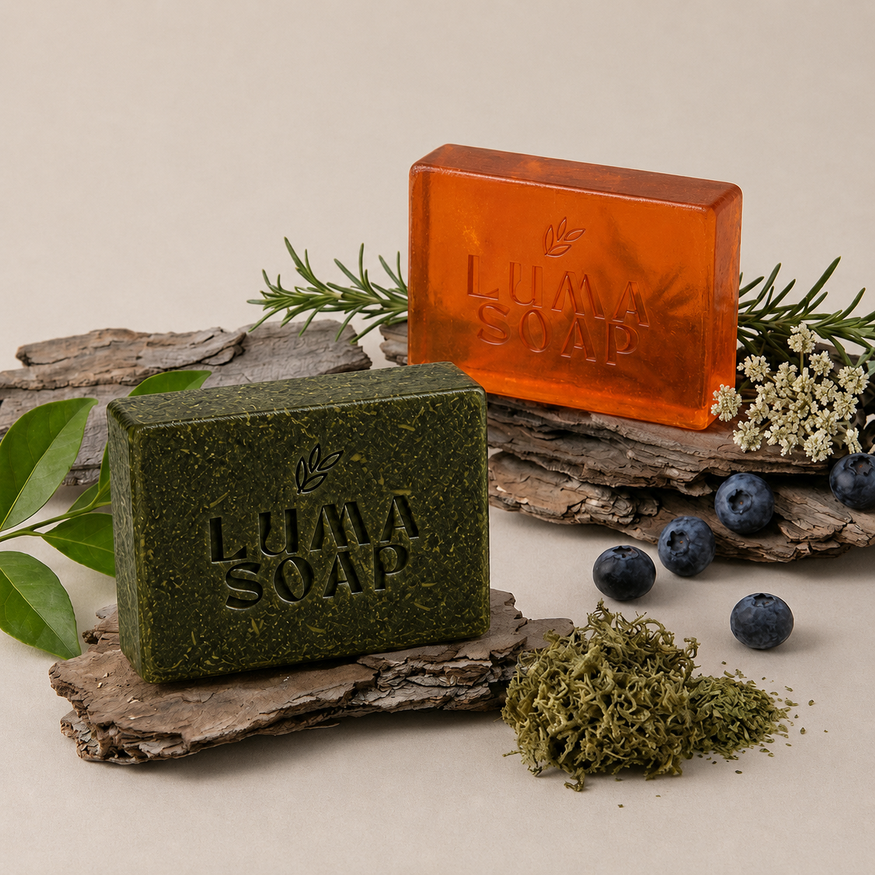 Luma Turmic Soap & Luma Herbal Soap Bundle